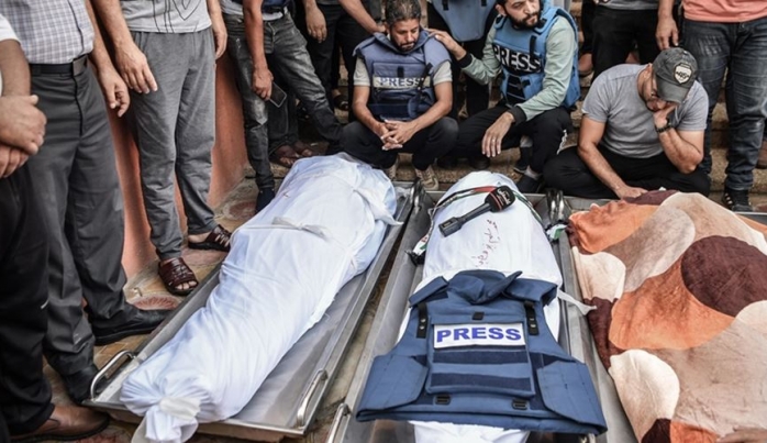 Gazze'de katledilen gazeteci says 119'a kt