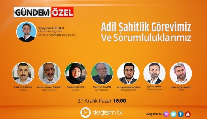 Deiim Tv`de `Adil ahitlik Grevimiz ve Sorumluluklarmz` balkl program