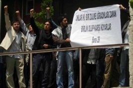 ܒde bartl mezuna yaplan saldr protesto edildi