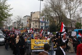 stanbul'da Suriyeli Mslmanlara destek yry 
