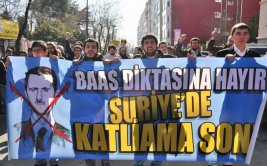 Humus katliam stanbul'da protesto edildi