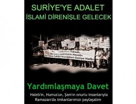 Dayanma Platformu'ndan Suriye halkna yardm ars